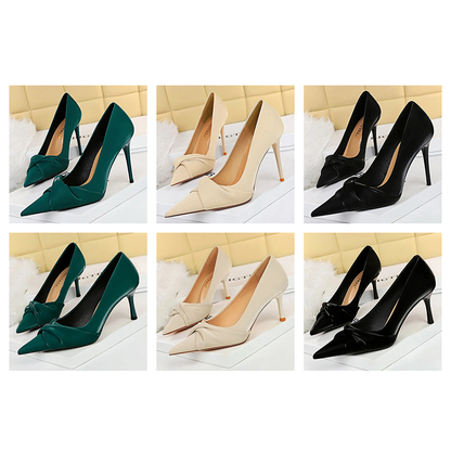 Funki Findz | Shoes | Women's Bow Twist High Stiletto Pumps