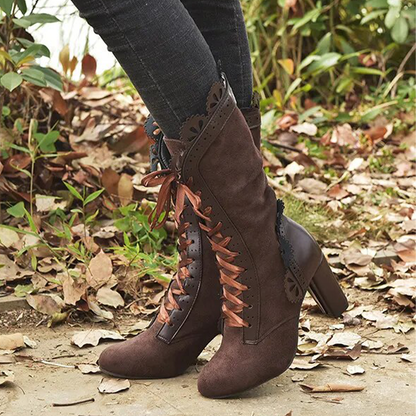 Funki Findz | Boots | Women's Steampunk Lace Top Granny Boot