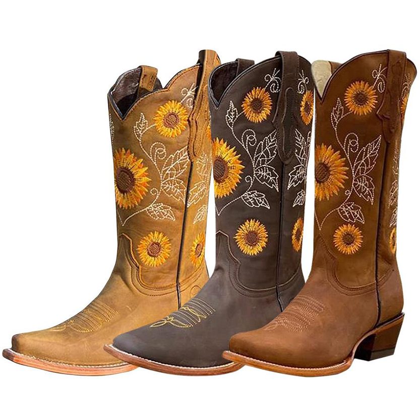Funki Findz | Boots | Women's Embroidered Flower Cowboy Boot