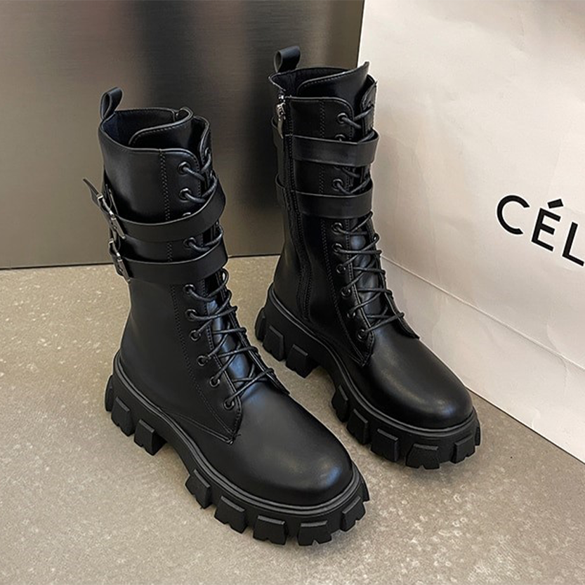 Funki Findz | Boots | Women's Chunky Motorcycle Punk Boots