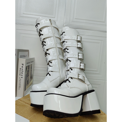 Funki Findz | Boots | Women's Harajuku Buckle Strap Boots