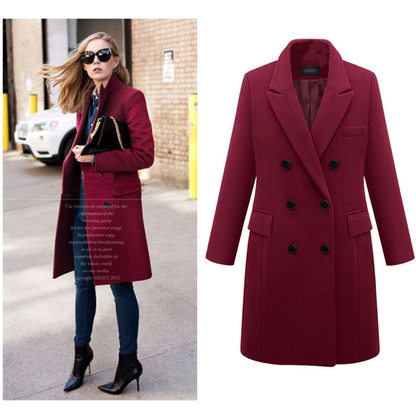 Funki Findz | Jackets | Women's Long Slim Wool Blend Coat