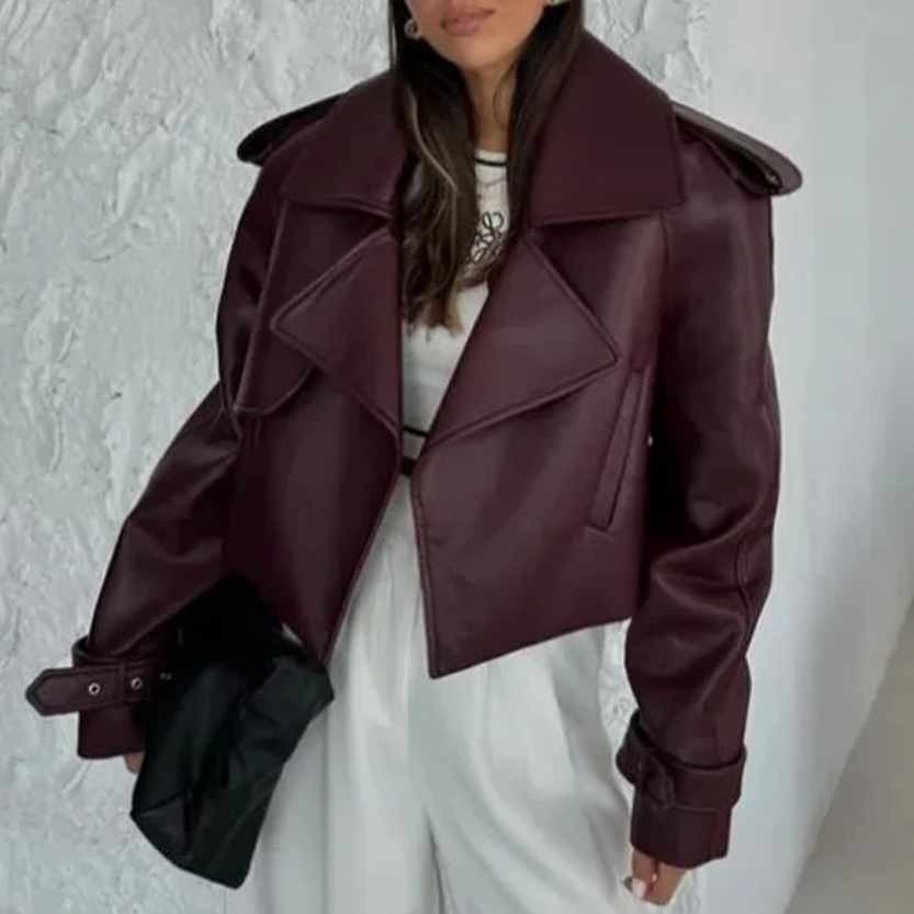 Funki Findz | Jackets | Women's Extra Long Faux Leather Coat