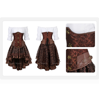 Funki Findz | Dresses | Women's Steampunk Top Corset Skirt Set