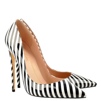 Funki Findz | Shoes | Women's Luxury Striped High Heel Stilettos