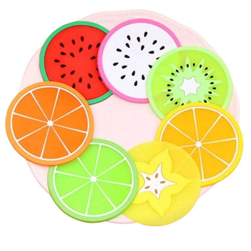 Funki Findz | Coasters | Fruit Design Drink Mats 6 | 7 Pcs Sets