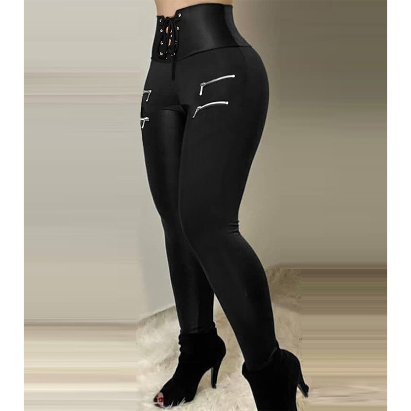 Funki Findz | Pants | Women's Fitted Stretch Buckle Zip Pants