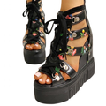 Funki Findz | Shoes | Women's Strappy Platform Wedge Shoes