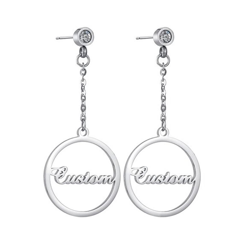 Funki Findz | Earrings | Custom Name Phrase Initial Drop Earring