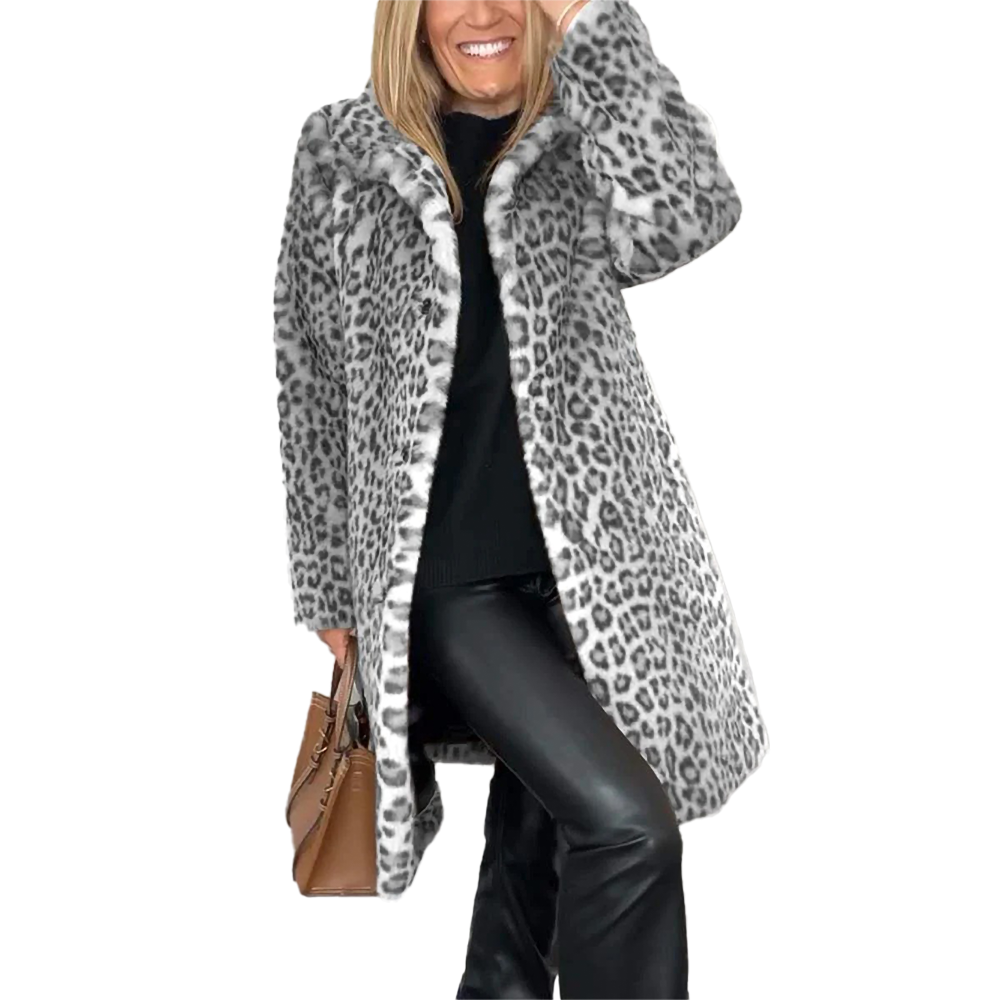 Funki Findz | Jackets | Women's Leopard Print Plush Coat