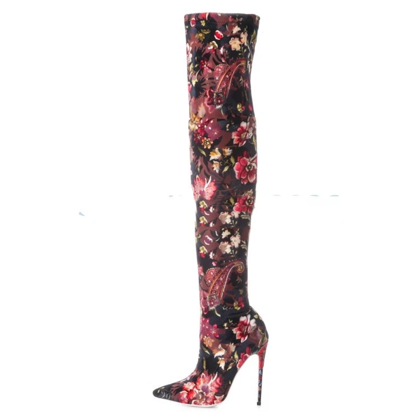 Funki Findz | Boots | Women's Over Knee Stretch Stiletto Boots