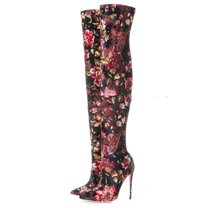 Funki Findz | Boots | Women's Over Knee Stretch Stiletto Boots