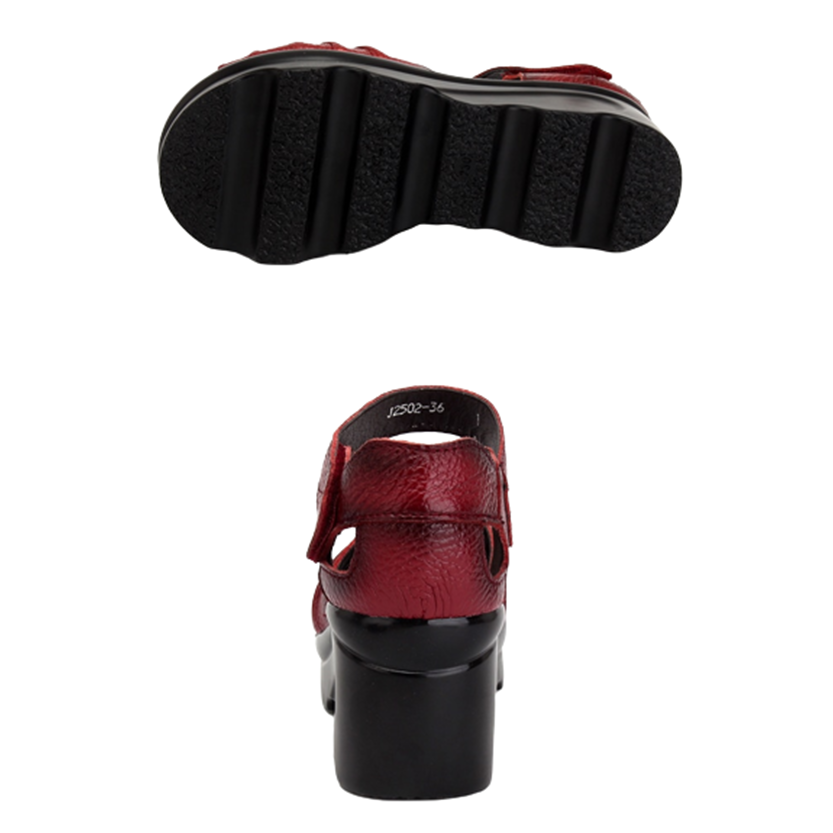 Funki Findz | Shoes | Women's Gothic Leather Low Heel Wedges