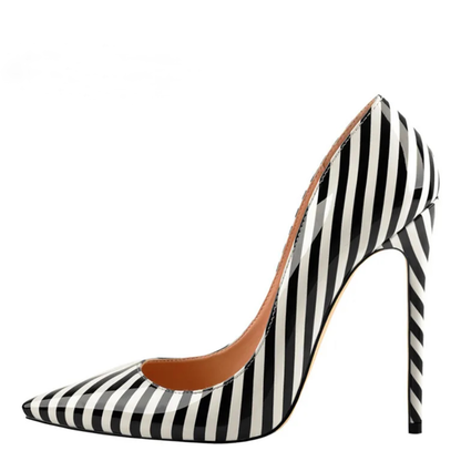 Funki Findz | Shoes | Women's Luxury Striped High Heel Stilettos