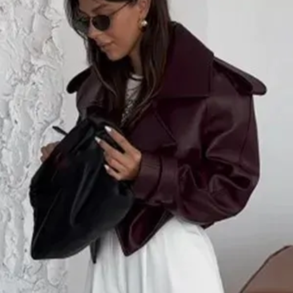 Funki Findz | Jackets | Women's Extra Long Faux Leather Coat