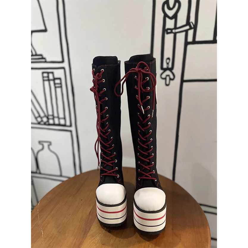 Funki Findz | Boots | Women's Canvas Platform Wedge Sneakers