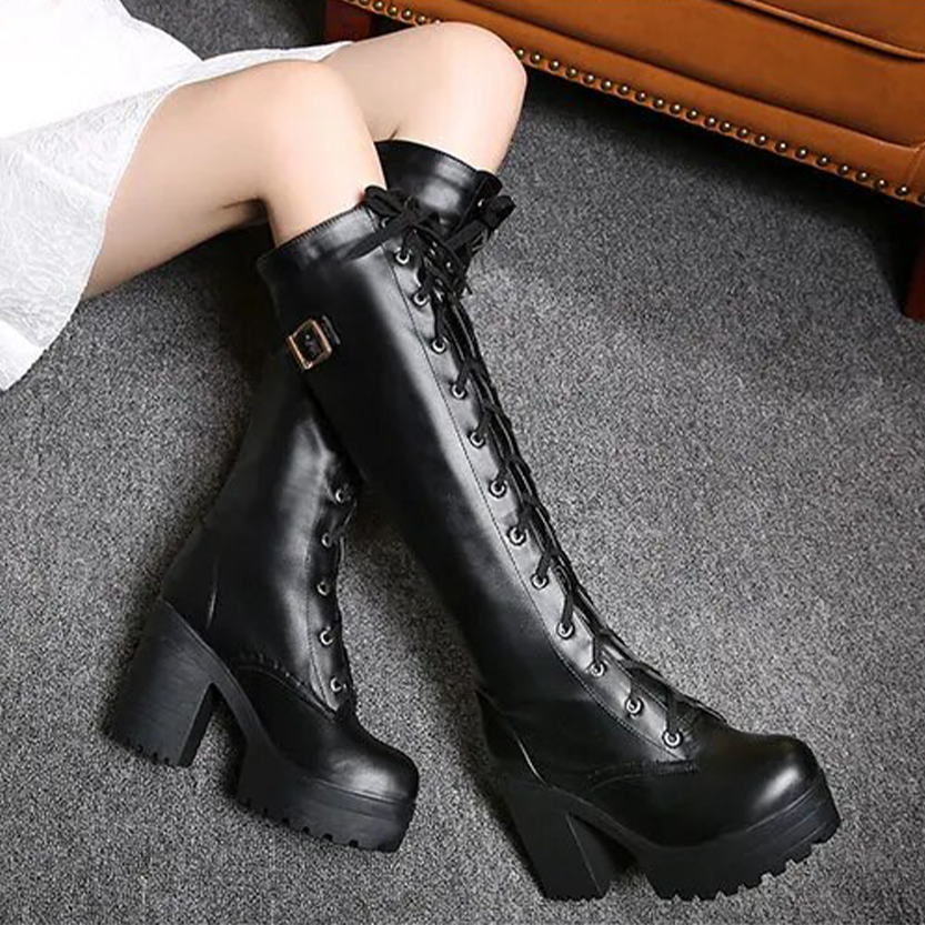 Funki Findz | Boots | Women's High Luxury Gothic Platform Boots