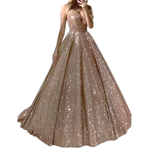 Funki Findz | Dresses | Women's Long Sparkly Sequin Ball Gown