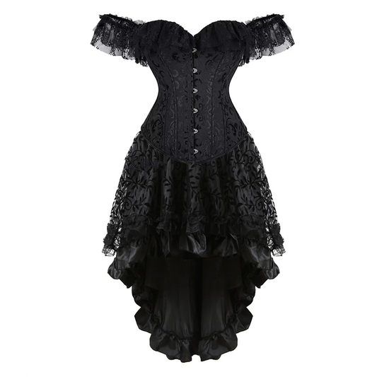 Funki Findz | Dresses | Women's Lace 2 Pcs Corset Skirt Sets