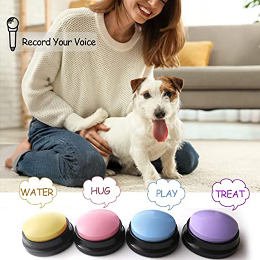 Funki Findz | Pet Toys | Recordable Button Learning Aid for Kids, Pets