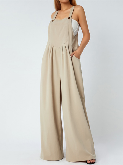 Funki Findz | Pants | Women's Elegant Wide Leg Bib Romper