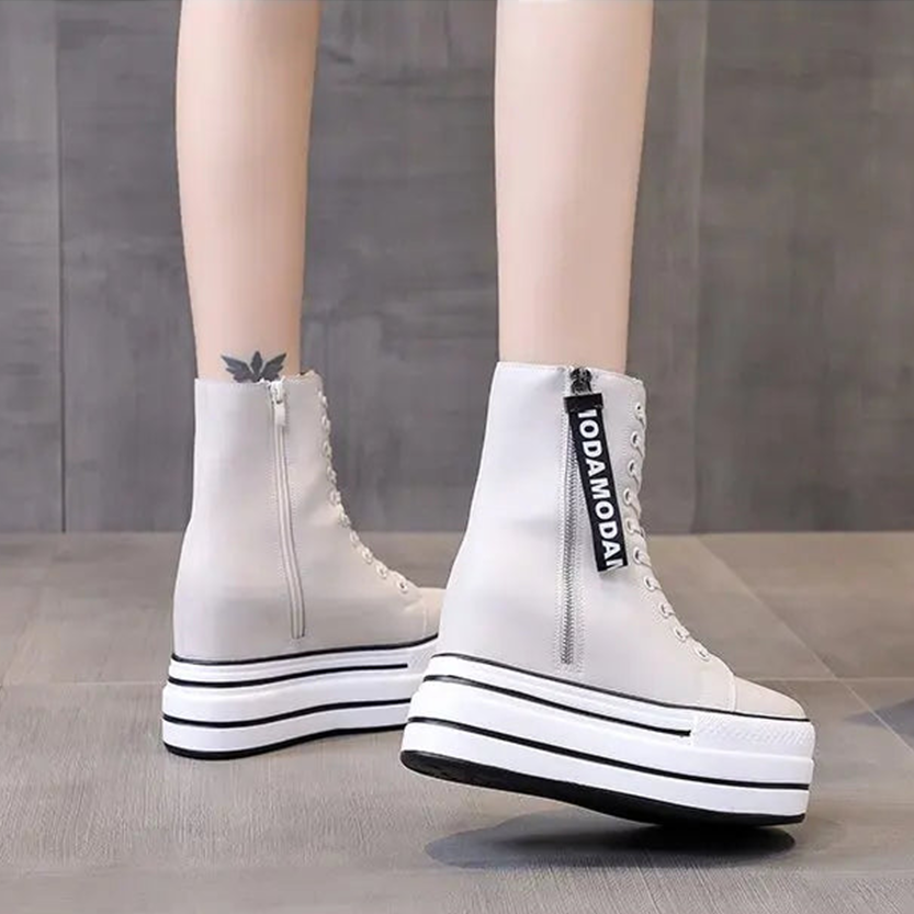 Funki Findz | Boots | Women's Platform Zip Ankle Boot Sneakers