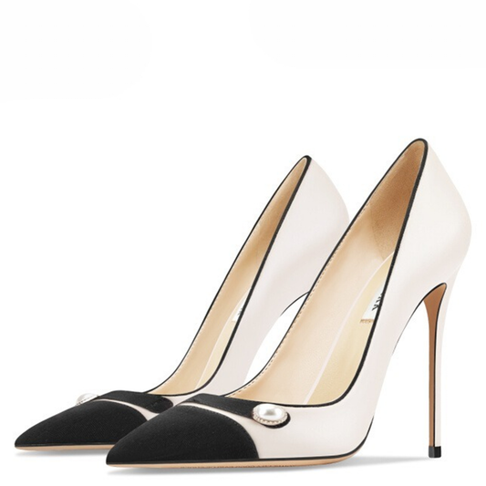 Funki Findz | Shoes | Women's Luxury Pearl Button High Stilettos
