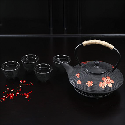 Funki Findz | Teapots | Cherry Blossoms Cast Iron Tea Kettle