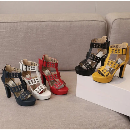 Funki Findz | Shoes | Women's High Gladiator Platform Sandals