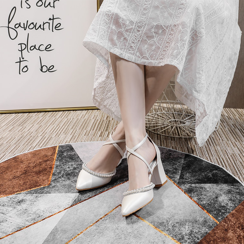 Funki Findz | Shoes | Women's Pearl Rhinestone Bridal Shoes