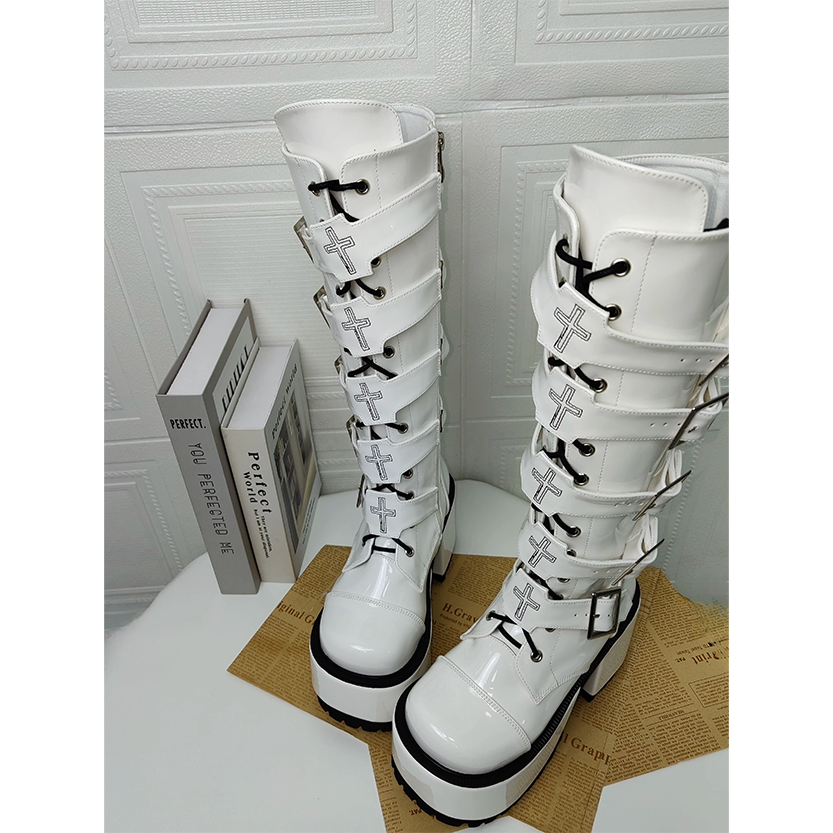 Funki Findz | Boots | Women's Harajuku Buckle Strap Boots
