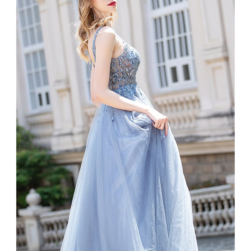 Funki Findz | Dresses | Women's Strappy Full Length Ball Dress