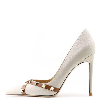 Funki Findz | Shoes | Women's Luxury Leather Rivet Stilettos