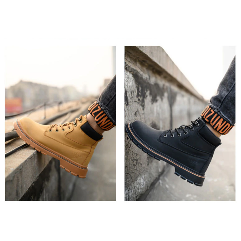 Funki Findz | Boots | Men's Steel Cap Toe High-Top Work Boots