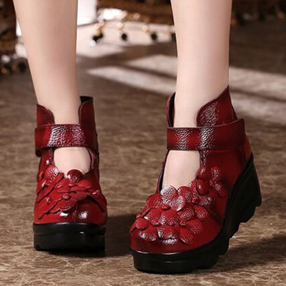 Funki Findz | Boots | Women's Gothic Designer Floral Ankle Boot