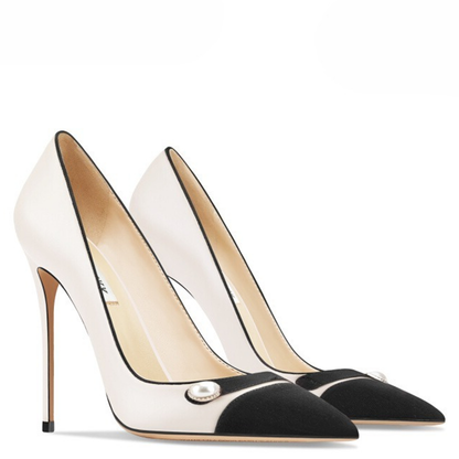 Funki Findz | Shoes | Women's Luxury Pearl Button High Stilettos