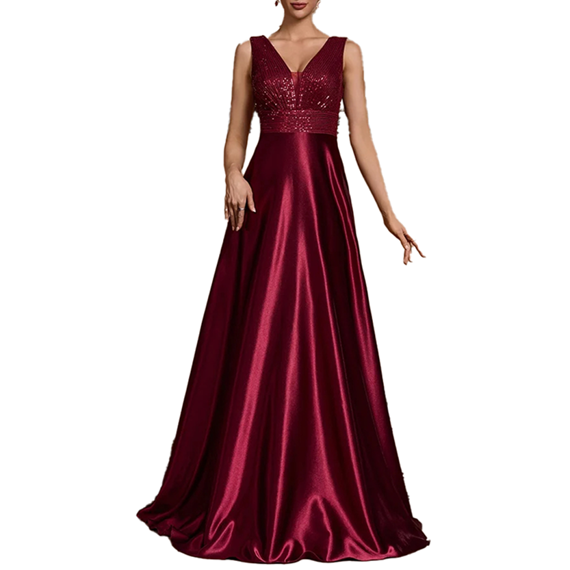 Funki Findz | Dresses | Women's Elegant Satin Sequin Dresses