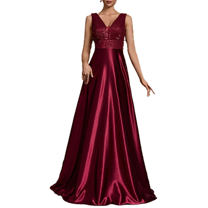 Funki Findz | Dresses | Women's Elegant Satin Sequin Dresses