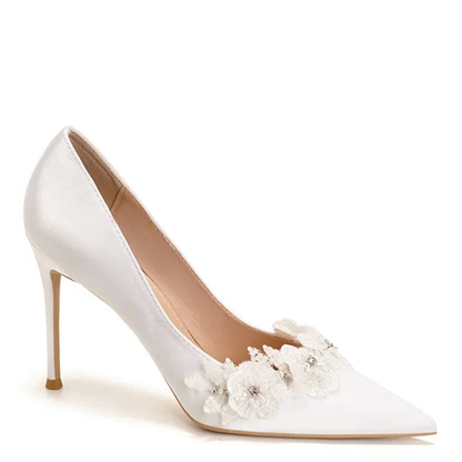 Funki Findz | Shoes | Women's French Silk Flower Wedding Shoe