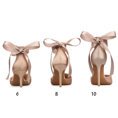 Funki Findz | Shoes | Women's Luxury Satin Bow Tie Stilettos