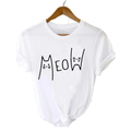 Funki Findz | Shirts | Women's Cute Meow Cat Printed T-Shirt