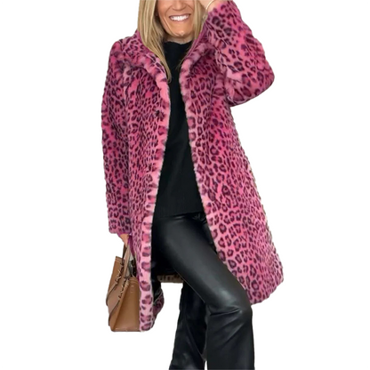 Funki Findz | Jackets | Women's Leopard Print Plush Coat