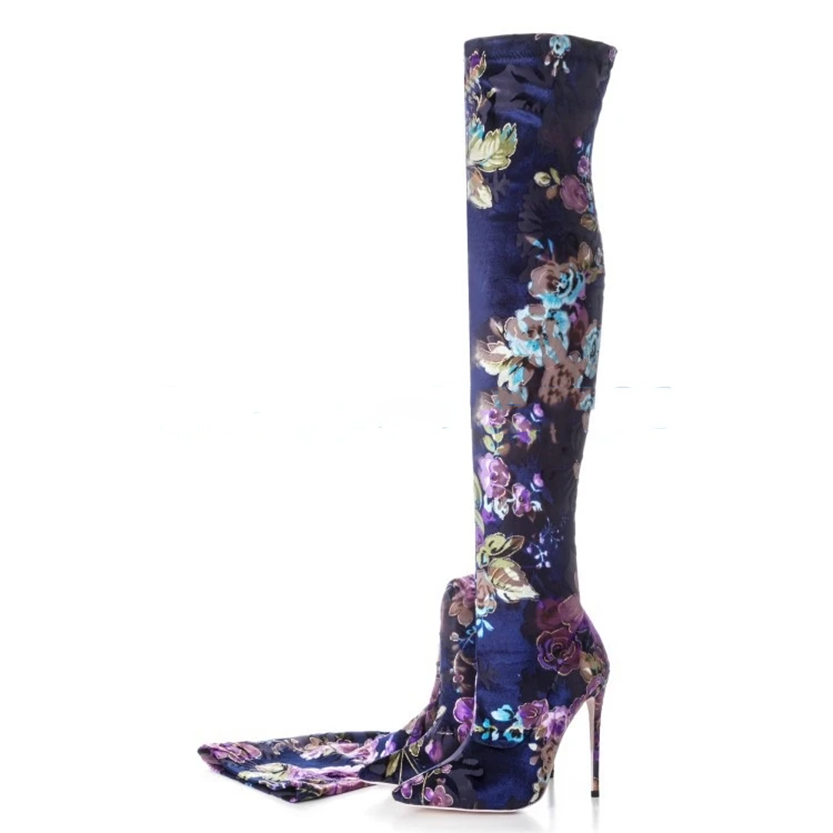 Funki Findz | Boots | Women's Over Knee Stretch Stiletto Boots