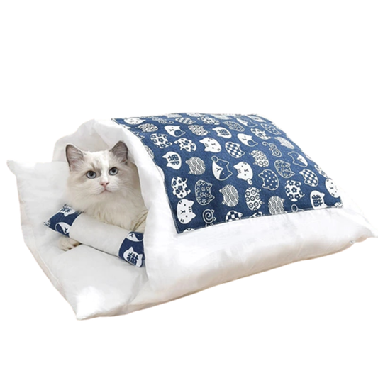 Funki Findz | Pet Beds | Cat Sleeping Bag | Japanese Patterned