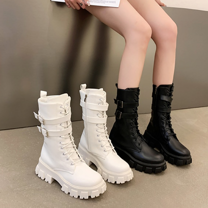 Funki Findz | Boots | Women's Chunky Motorcycle Punk Boots