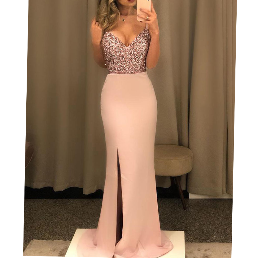 Funki Findz | Dresses | Women's Long Sequin Prom Party Dress
