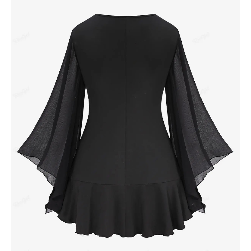 Funki Findz | Shirts | Women's Gothic Lace Flared Sleeves Shirts