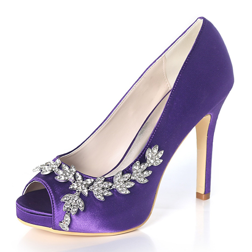 Funki Findz | Shoes | Women's Satin Peep Toe Wedding Shoes