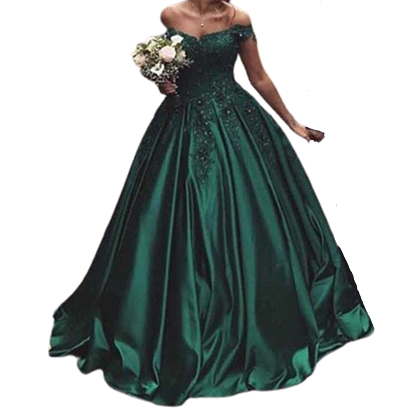 Funki Findz | Dresses | Women's Elegant Long Satin Ball Gown