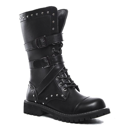 Funki Findz | Boots | Men's Gothic Punk Buckle Strap Biker Boots